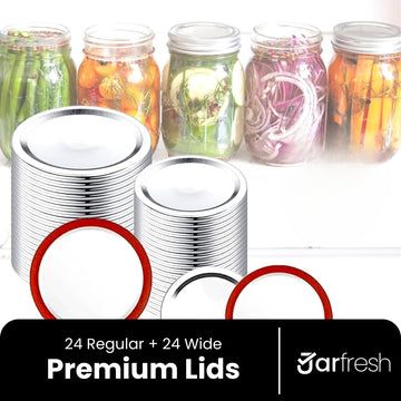 Jarfresh Mason jar Lids Bundle (Wide + Regular)