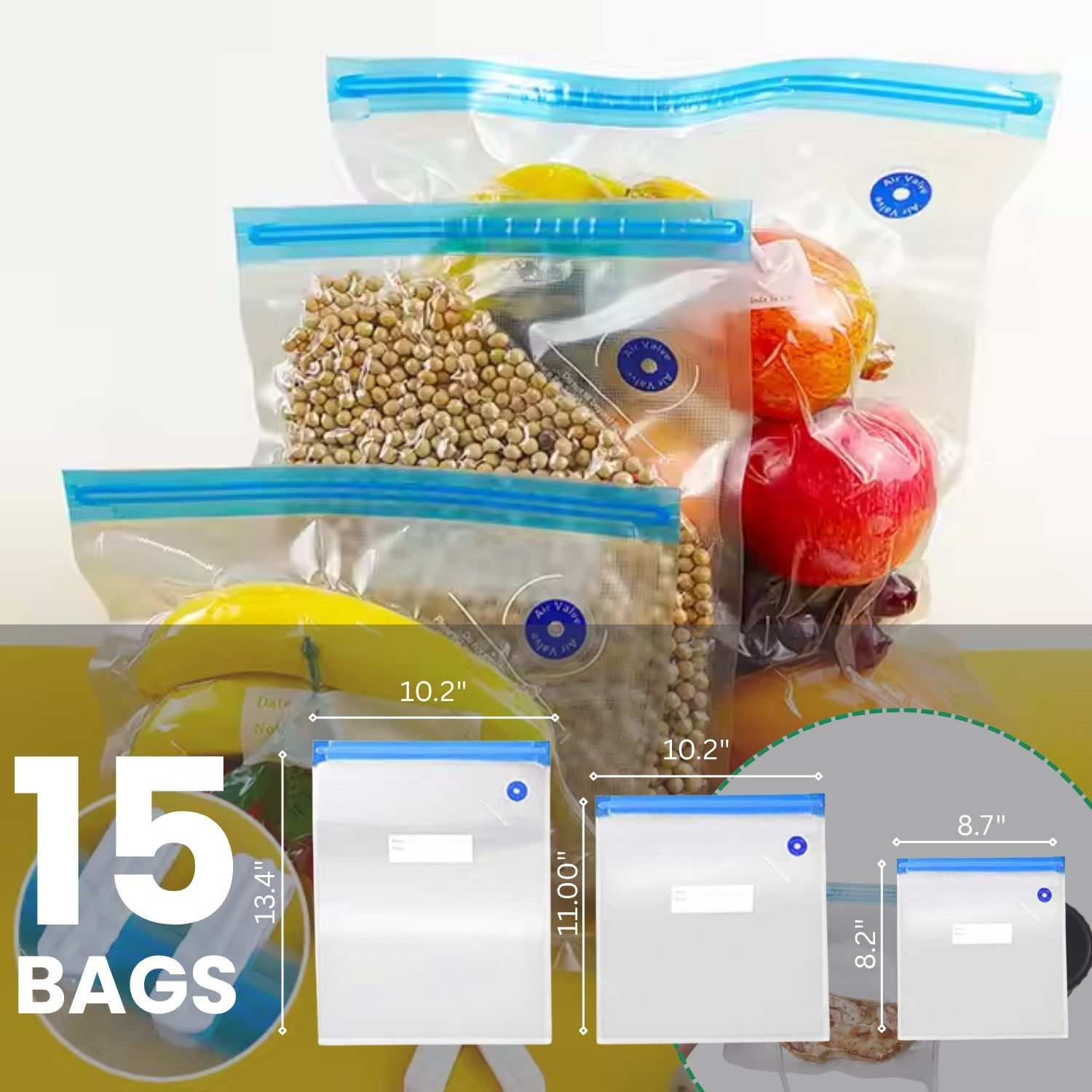 15 x Three Size Seal Bags
