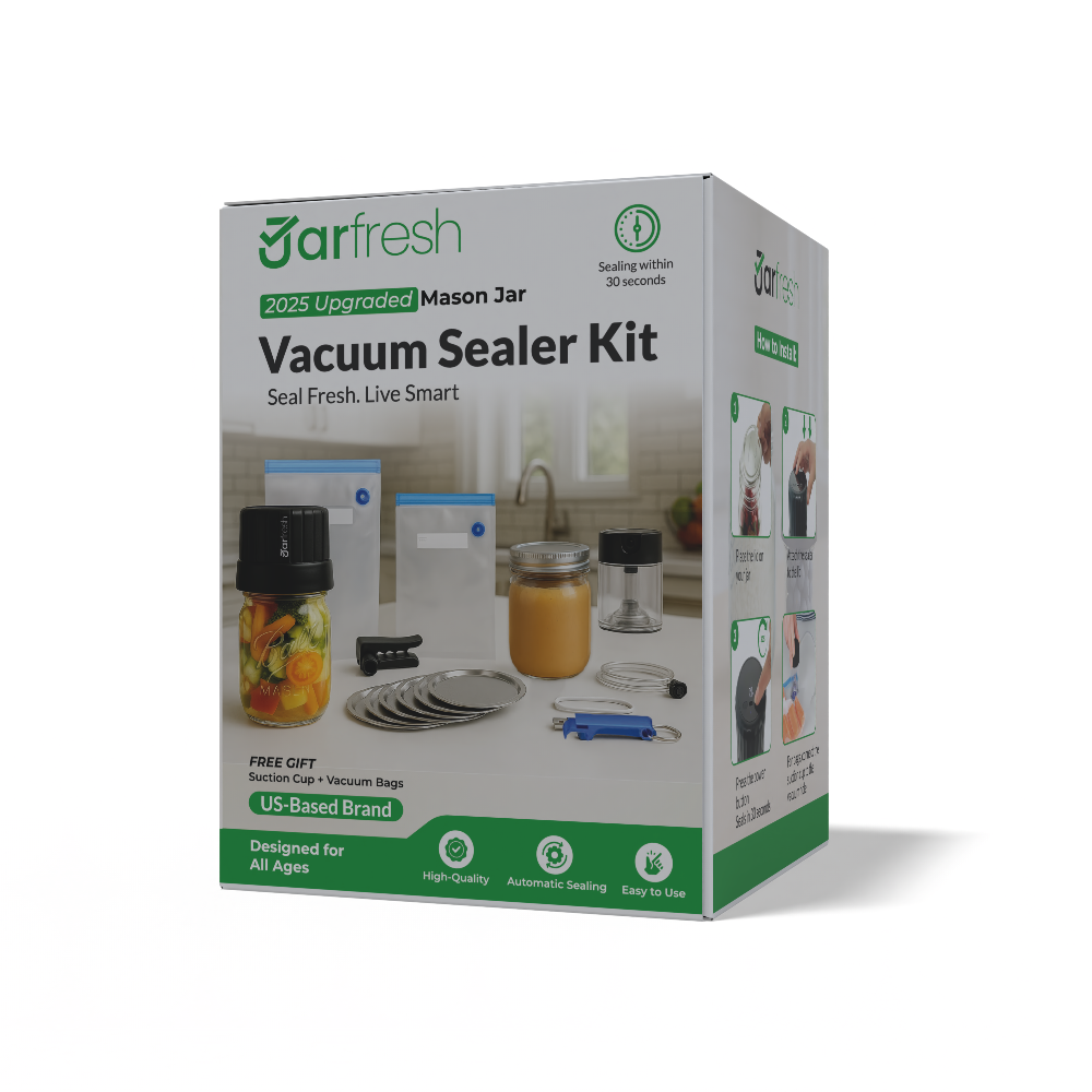 JarFresh™ - 2025 Upgraded Mason Jar Vacuum Sealer